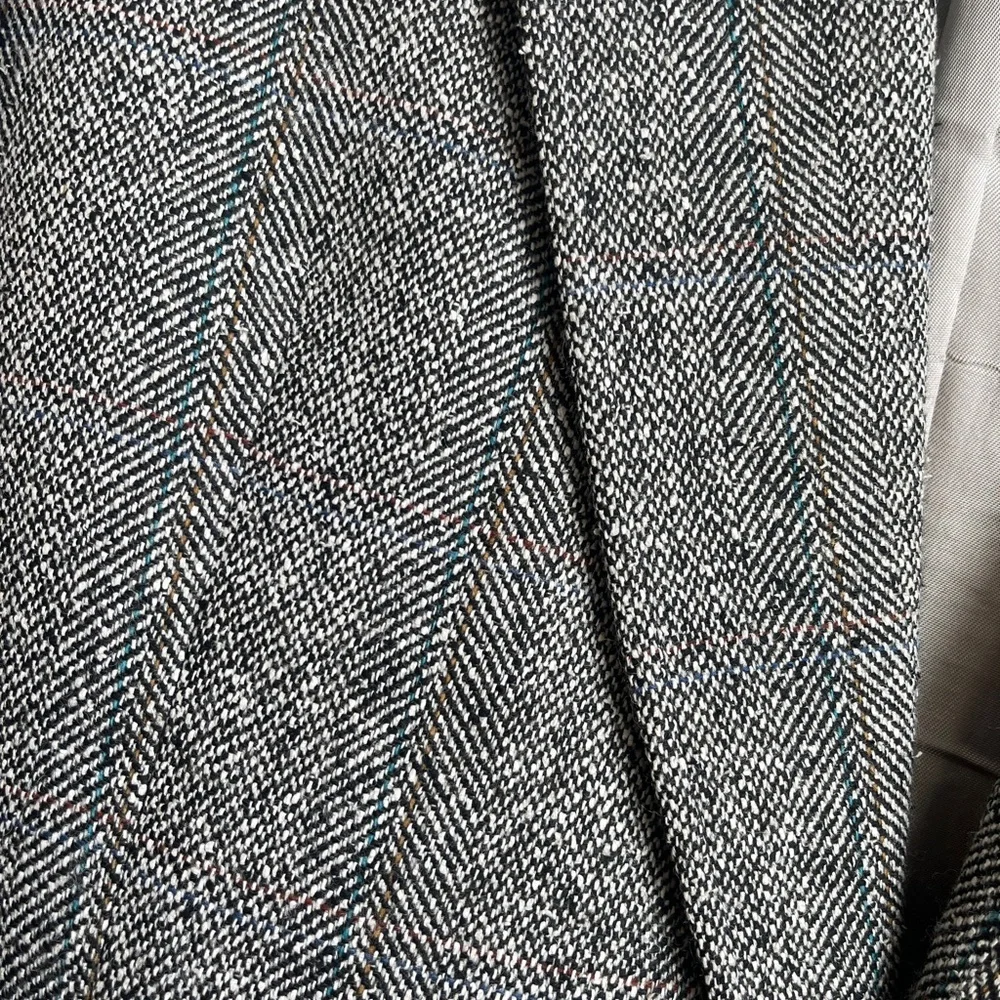 Vintage Bespoke Barrister Gray Tweed Two Button Men’s Blazer Sz 42R